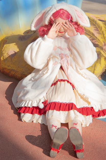 ラビットファーキュートロリータコート