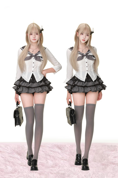 スイートセーラーリボントップス+ケーキスカート