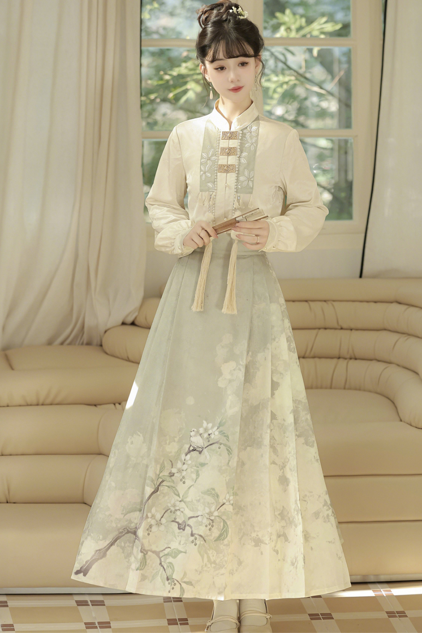 フォレストチャイナコート+スカート+トップス