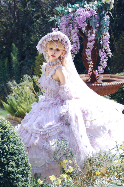 ライラックゴージャスプリンセスミディアムロリータドレス