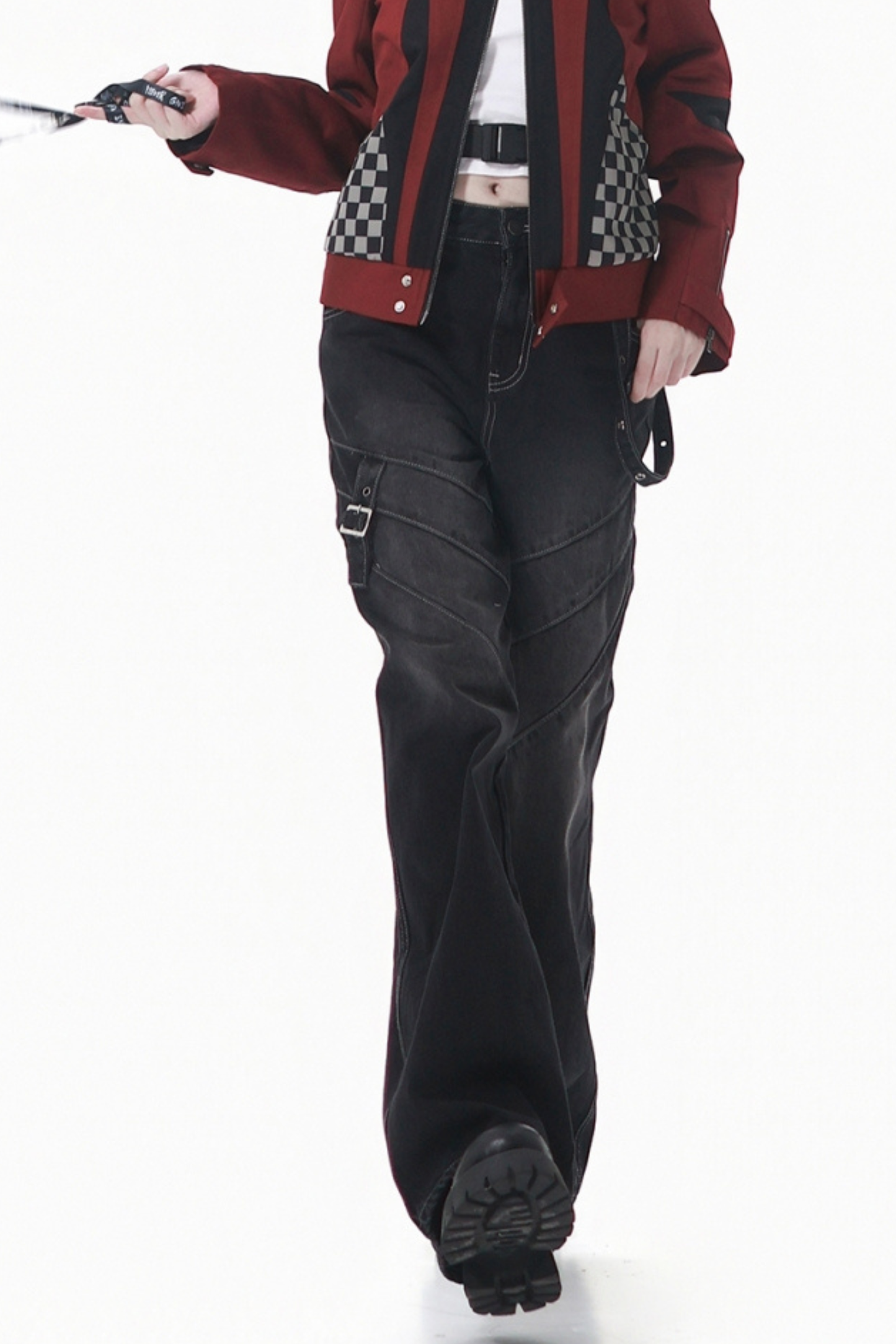 Washed Smoked Straight Leg Pants