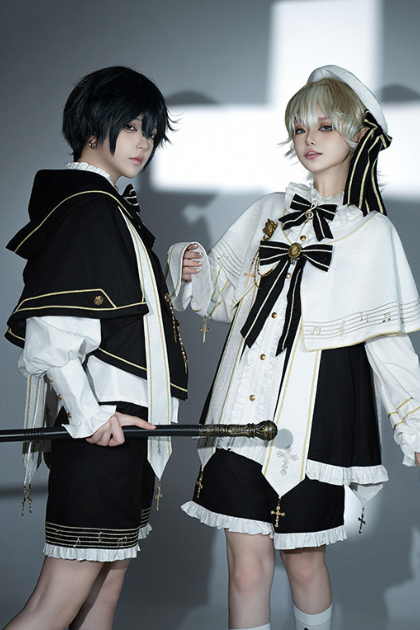 Gothic Cross Monochrome Prince Set + Beret
