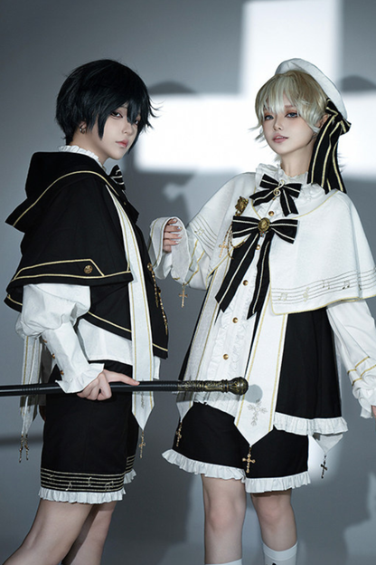 Gothic Cross Monochrome Prince Set + Beret