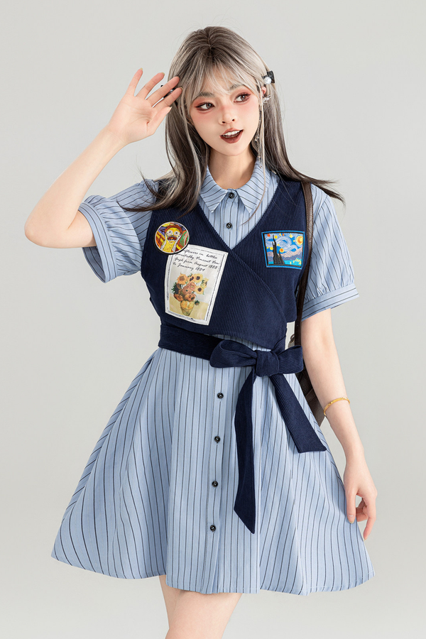 Preppy Dress + Striped Shirt Dress