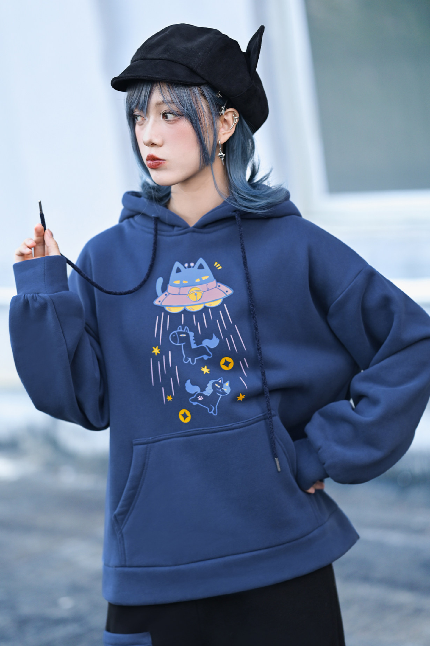 Retro Star Hooded Sweatshirt
