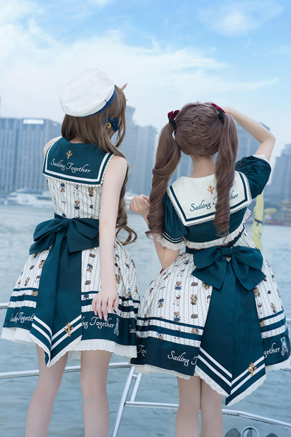 Jasmine Bear Marine Design Jumperskirt + Short Outerwear