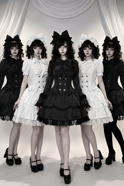 Dark Gothic Dress + Sleeves + Headband