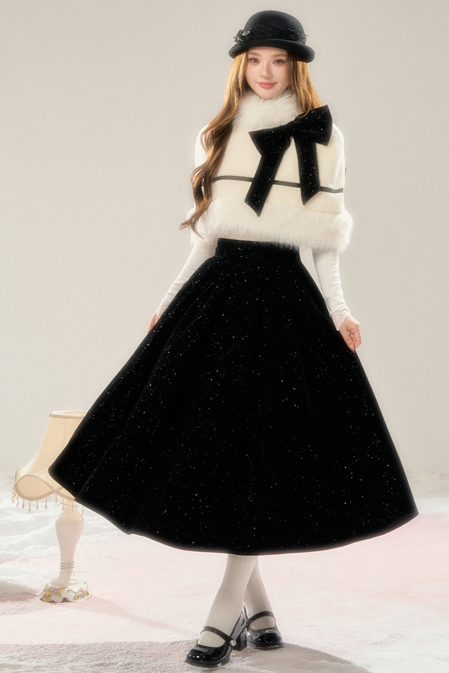 フレンチハイエンドマント +フレアスカート