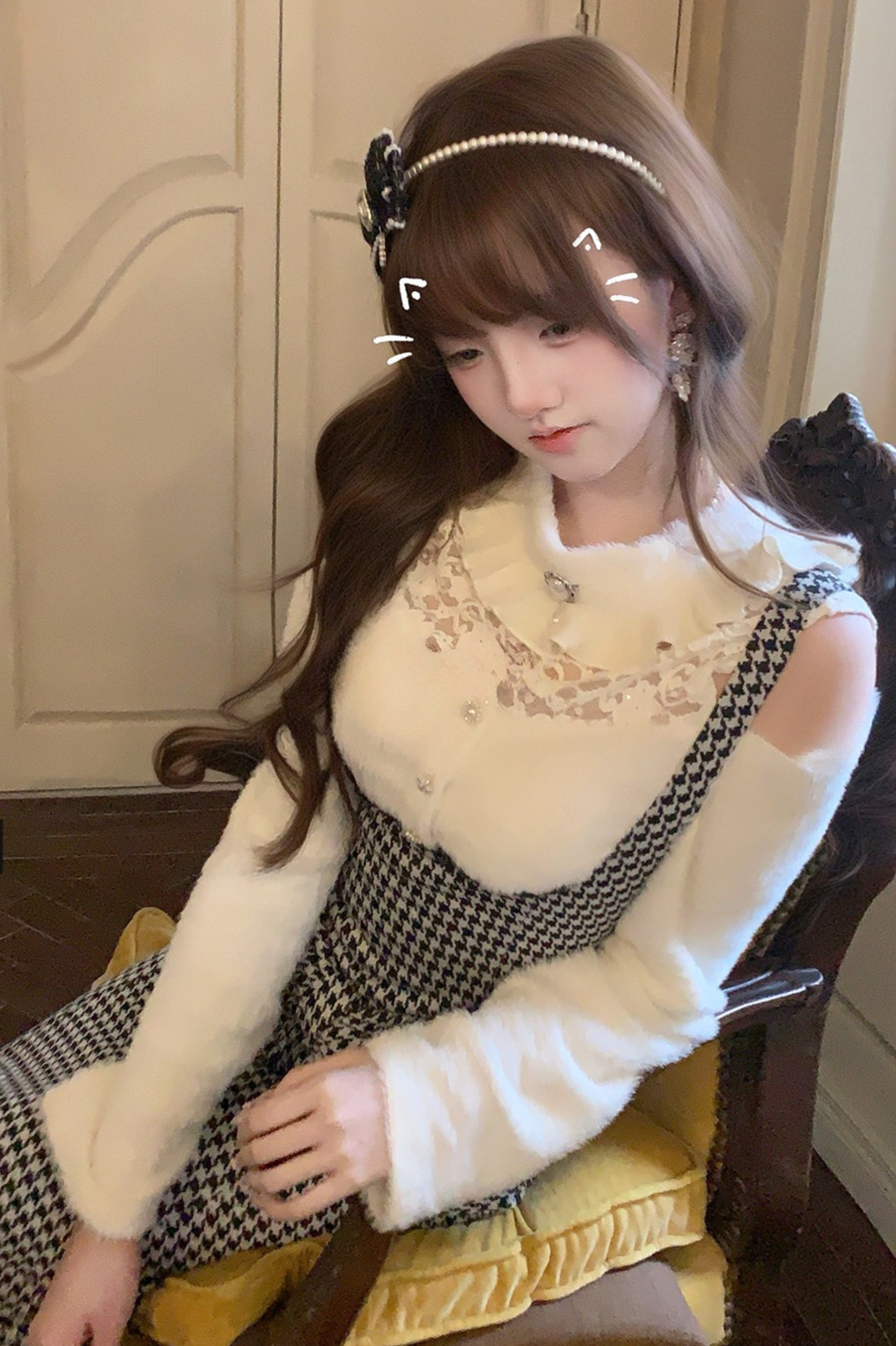 Staggered Suspender Skirt