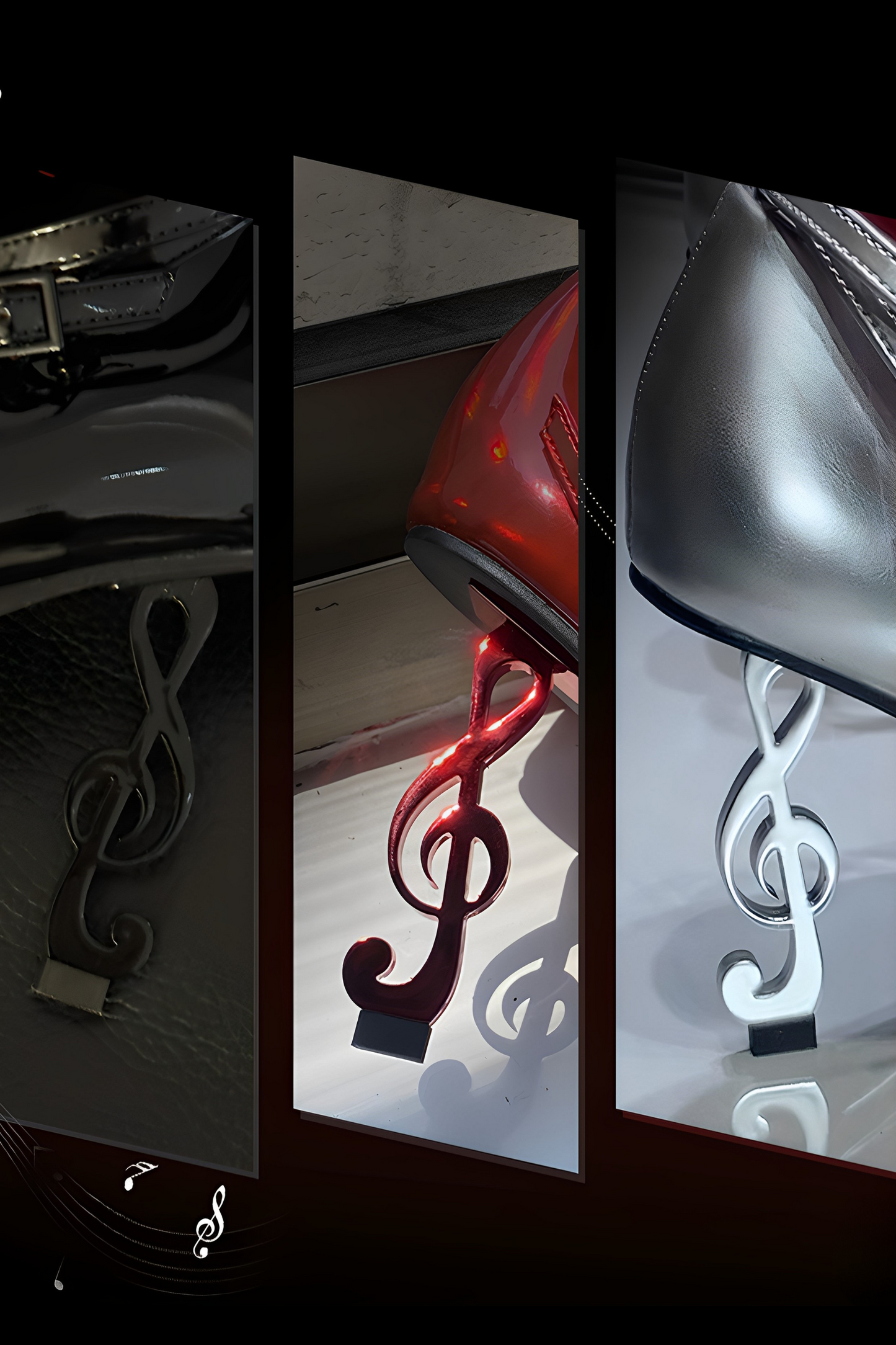 [Pre-order] Dark Gothic Pointed Toe G Clef Heel