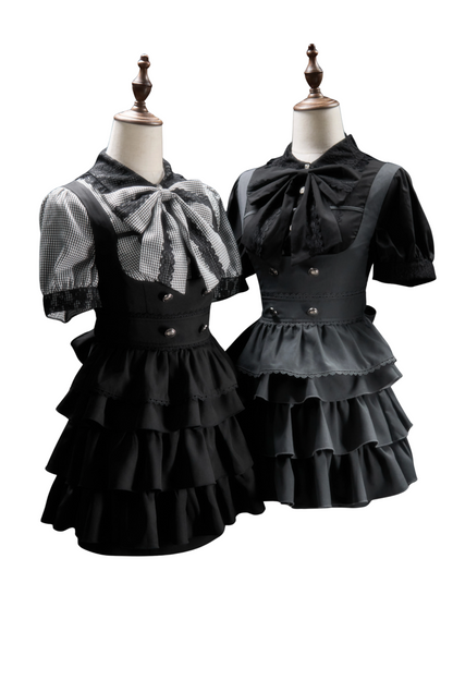 【予約商品】レースリボンシャツ＋サスドレス2WAYスイート&スパイシー