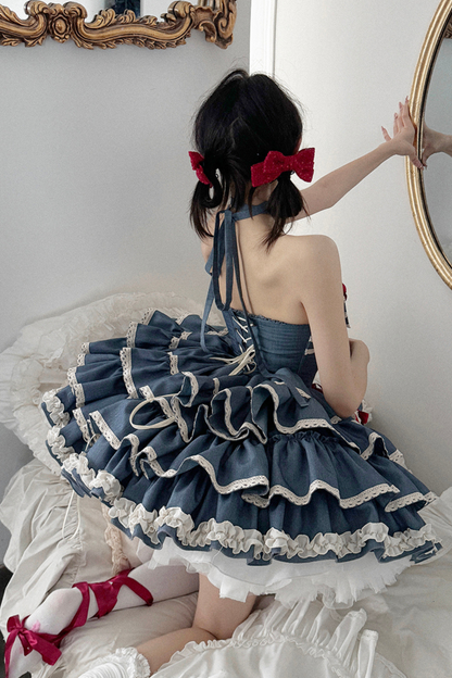 Cherry Rabbit Lolita Dress + Short Cardigan