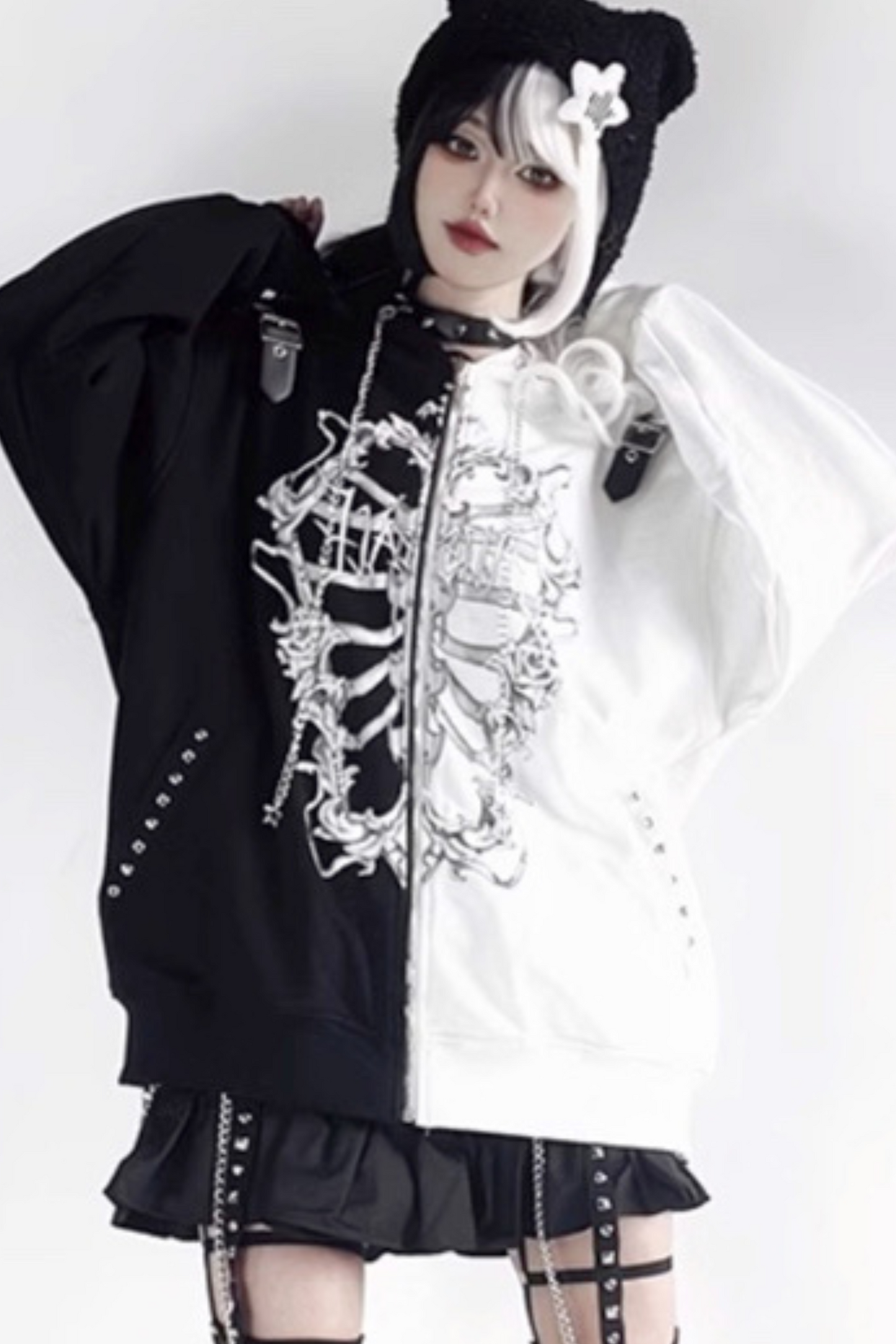 [Reservation product] Ashimedak bone zip hoodie