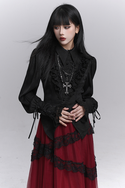 ゴーストガールゴシックダークトップス