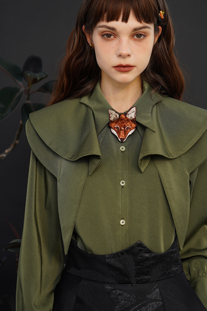 フレンチマントデザインレトロシャツ