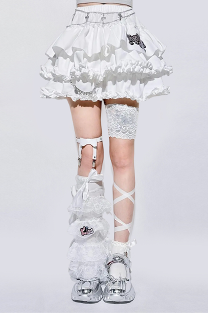 フリルケーキスカート+ウエストチェーン+ソックスカバー