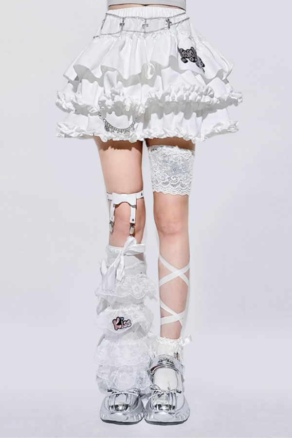 フリルケーキスカート+ウエストチェーン+ソックスカバー