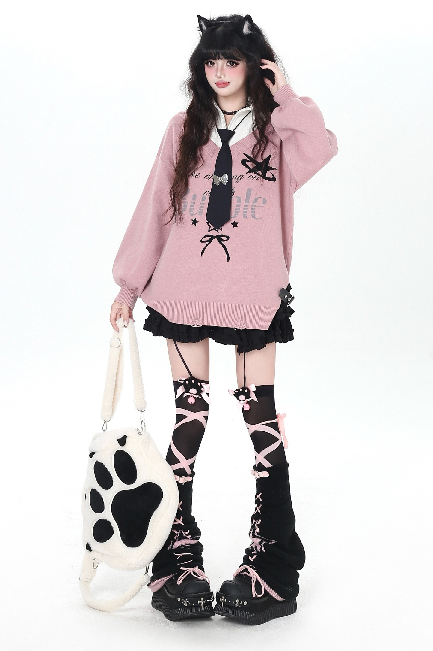 ハートビートカレッジルーズニット