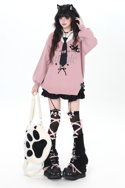 ハートビートカレッジルーズニット