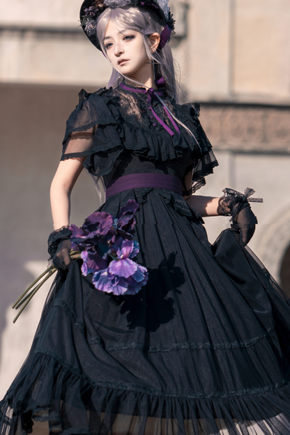 Classical Lace Dress + Headdress + Flower Hat