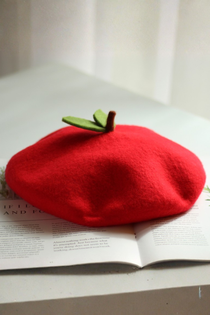 りんごベレー帽