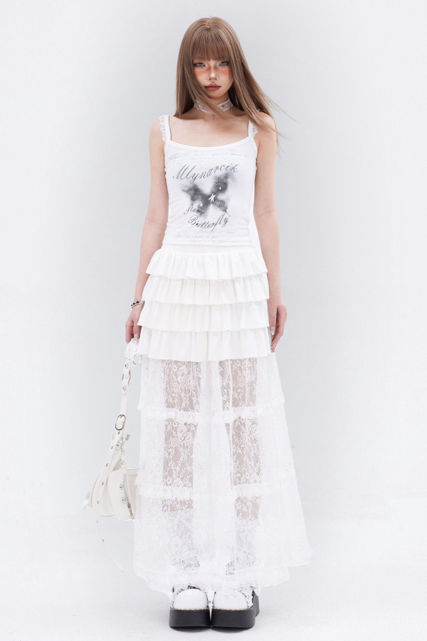 White Cake Lace Skirt