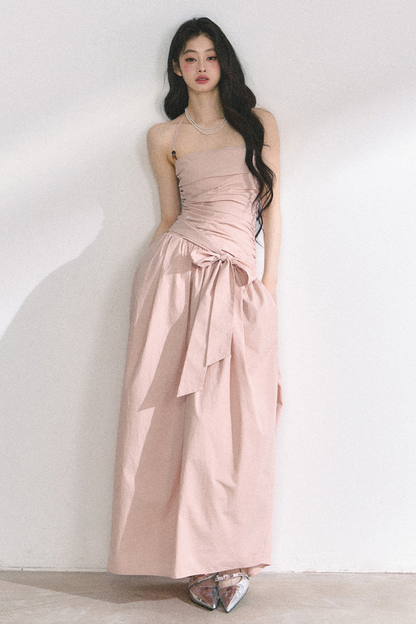 ホルターネックロングドレス