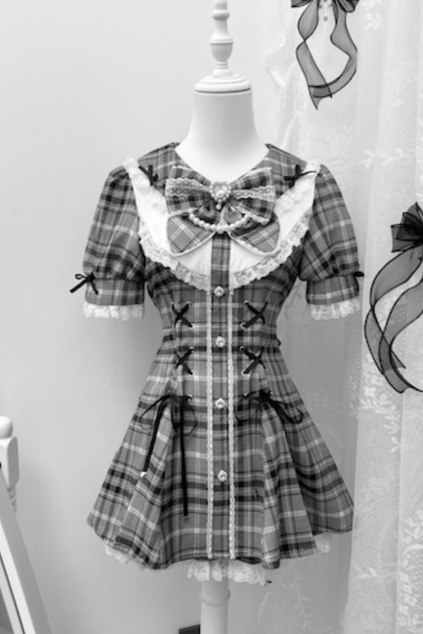 リボンパフスリーブトップス＋インナーパンツ