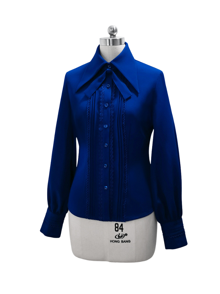Retro Elegant Brittish Dark Pointed Collar Shirt [Reserved Item].