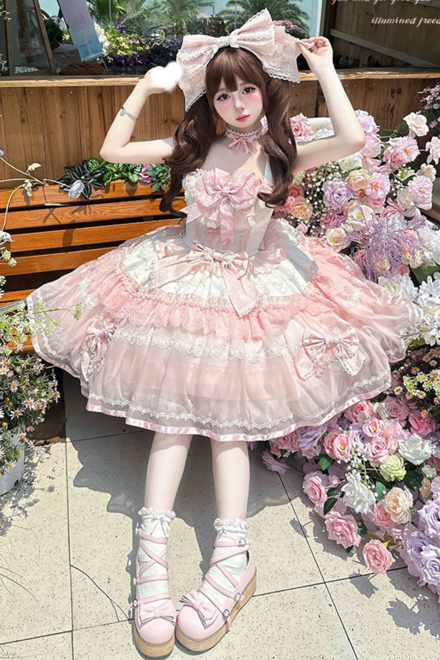 Sweet Princess Lolita Dress + Big Headband