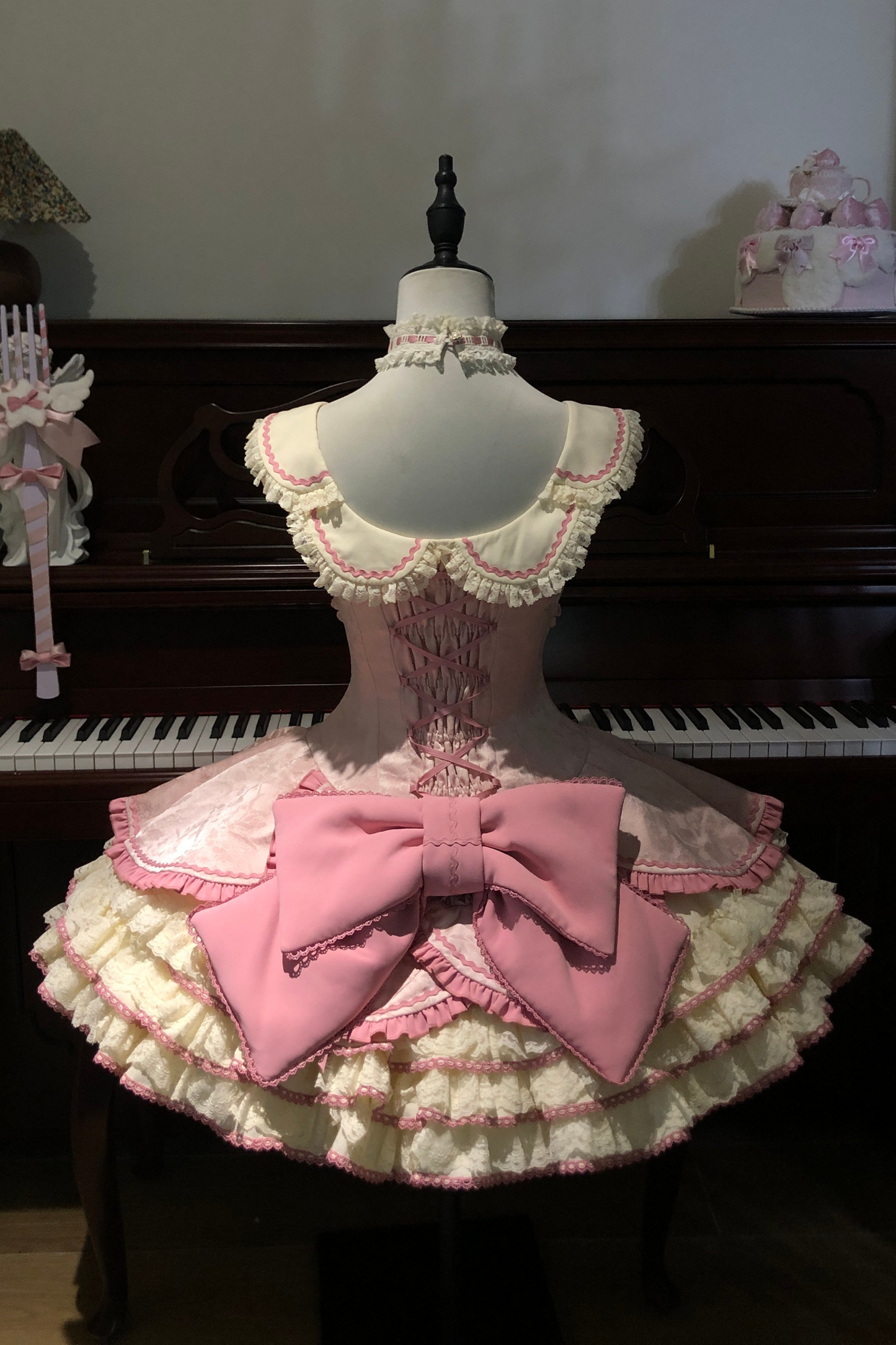 Magical Girl Lolita Dress + Bonnet + Pendant + Sleeves