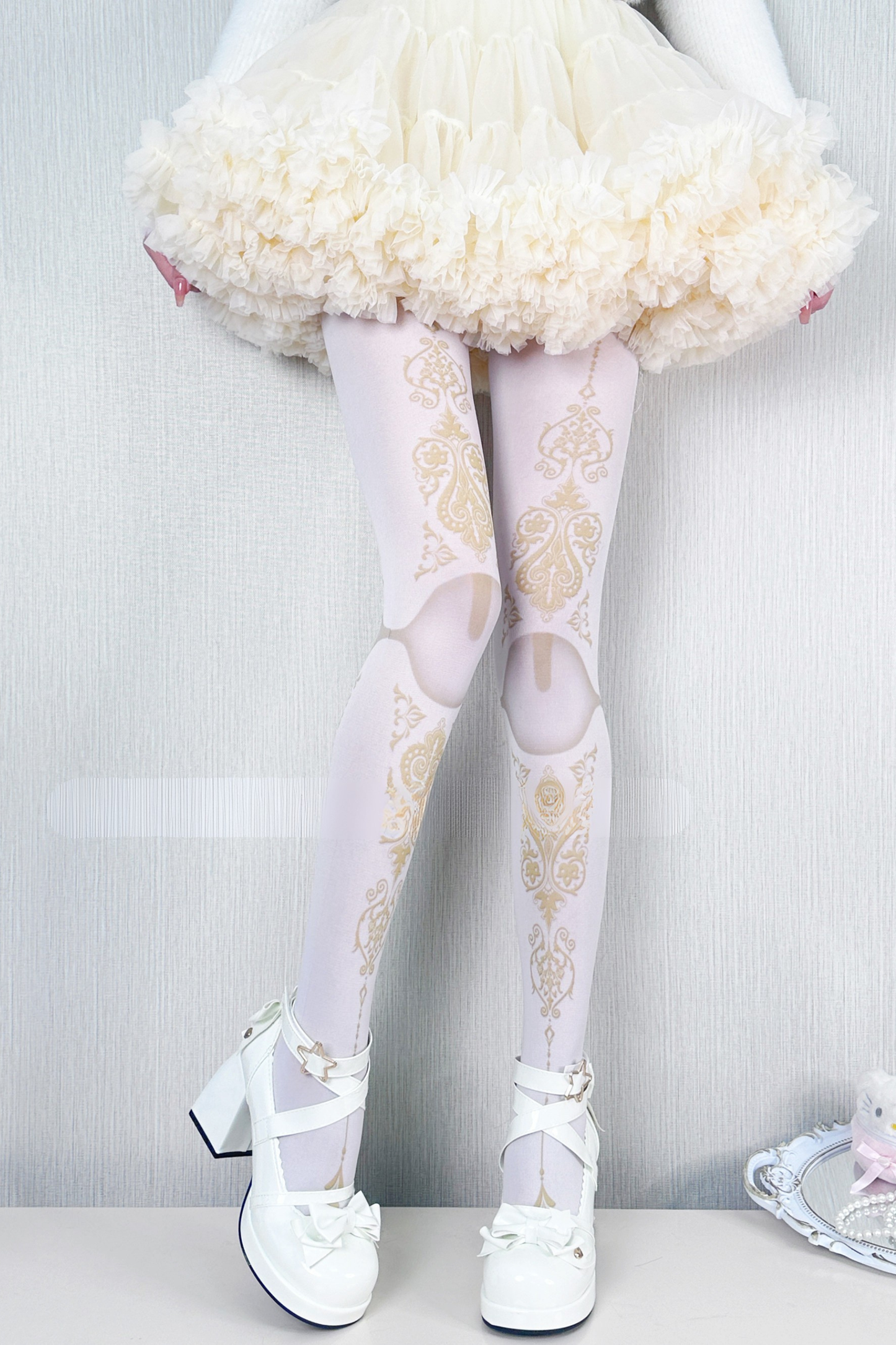 팰리스 돌 화이트 팬티 스타킹