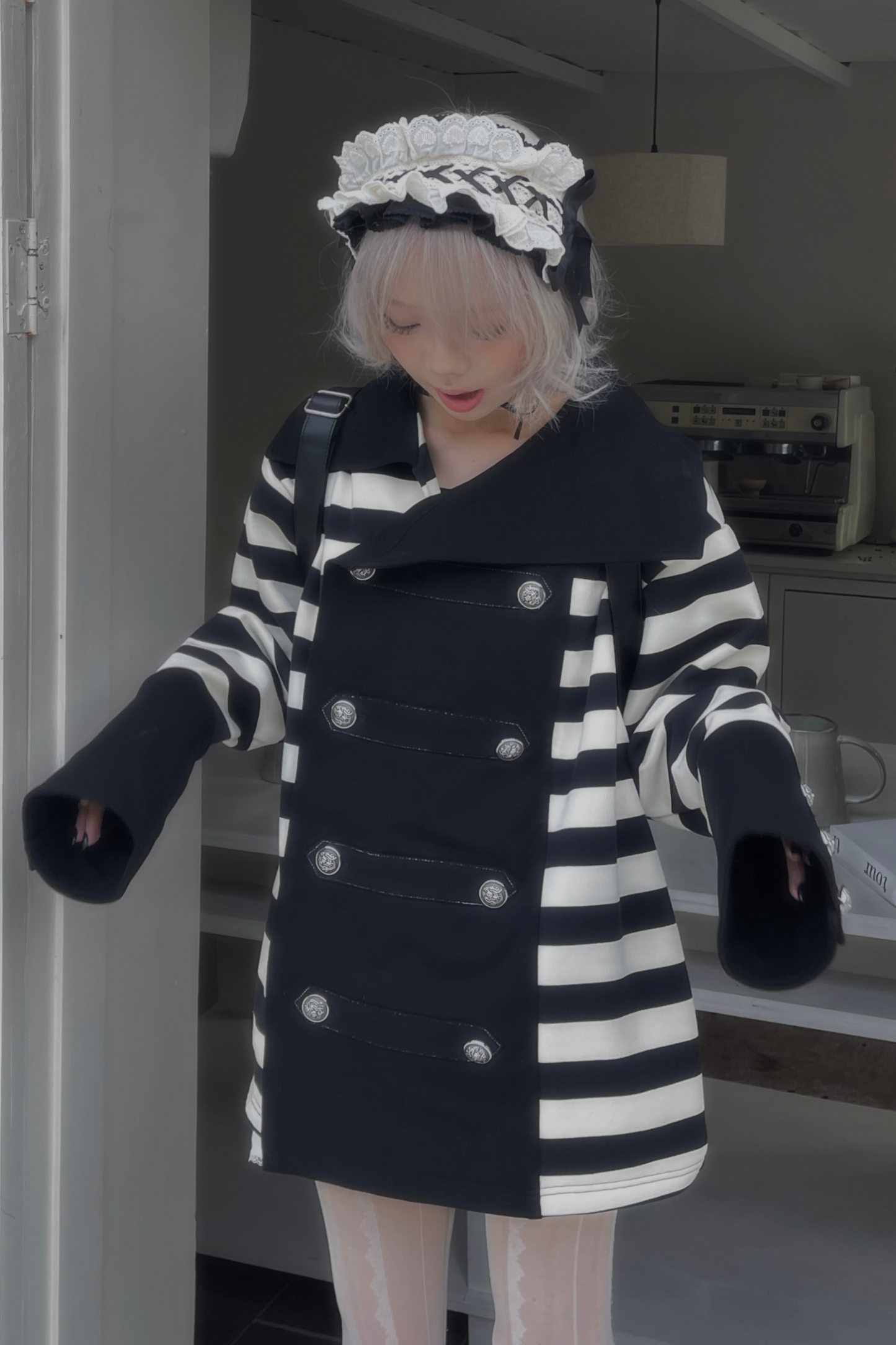 Oversized striped jacket