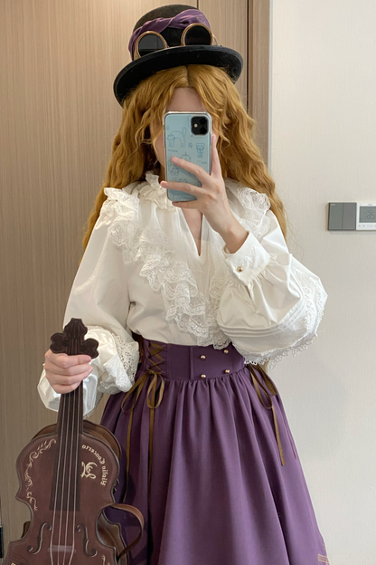 モーニングミストレースレトロブラウス