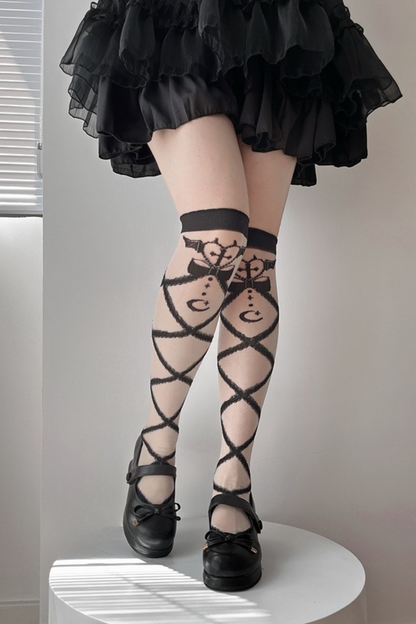 Angel Demon Heart Lolita Socks