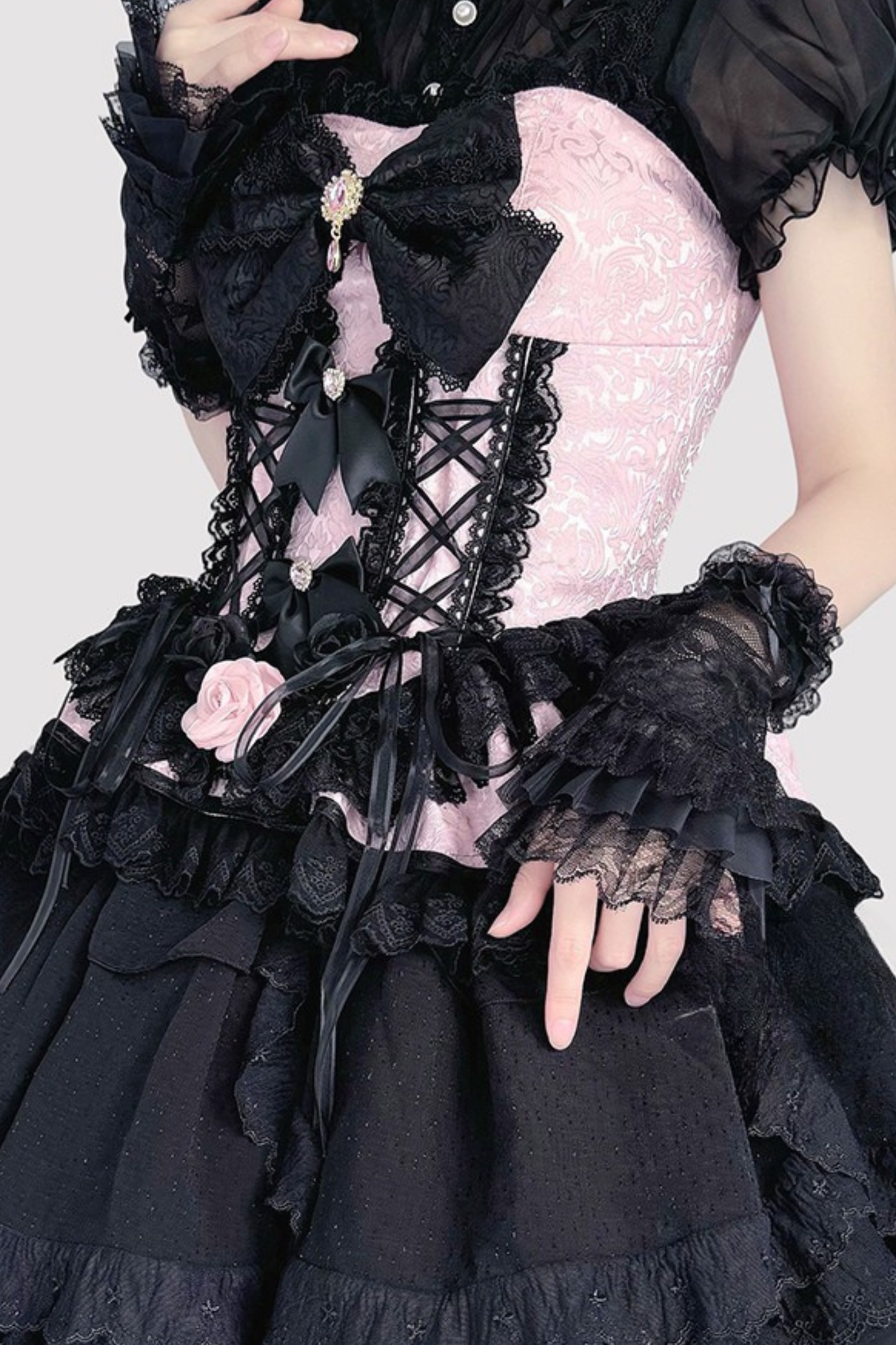 Lace Rhinestone Sleeve