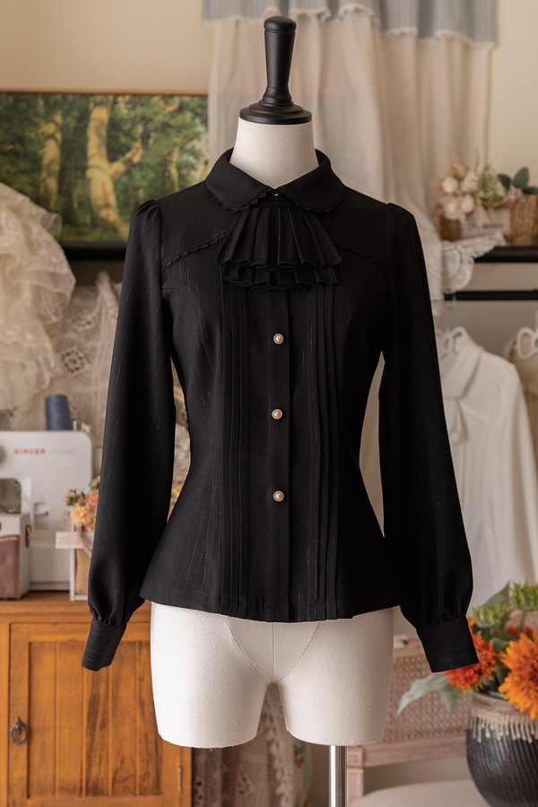 Retro Elegant Waist Cinching Blouse