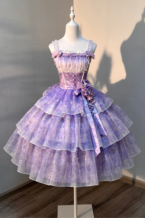 【予約商品】バレエスタイルエレガントドレス+ハット+ヘアバンド+リボンテール