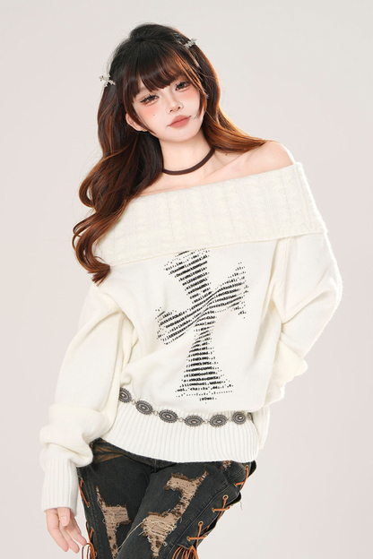 クロスモードオフショルダートップス