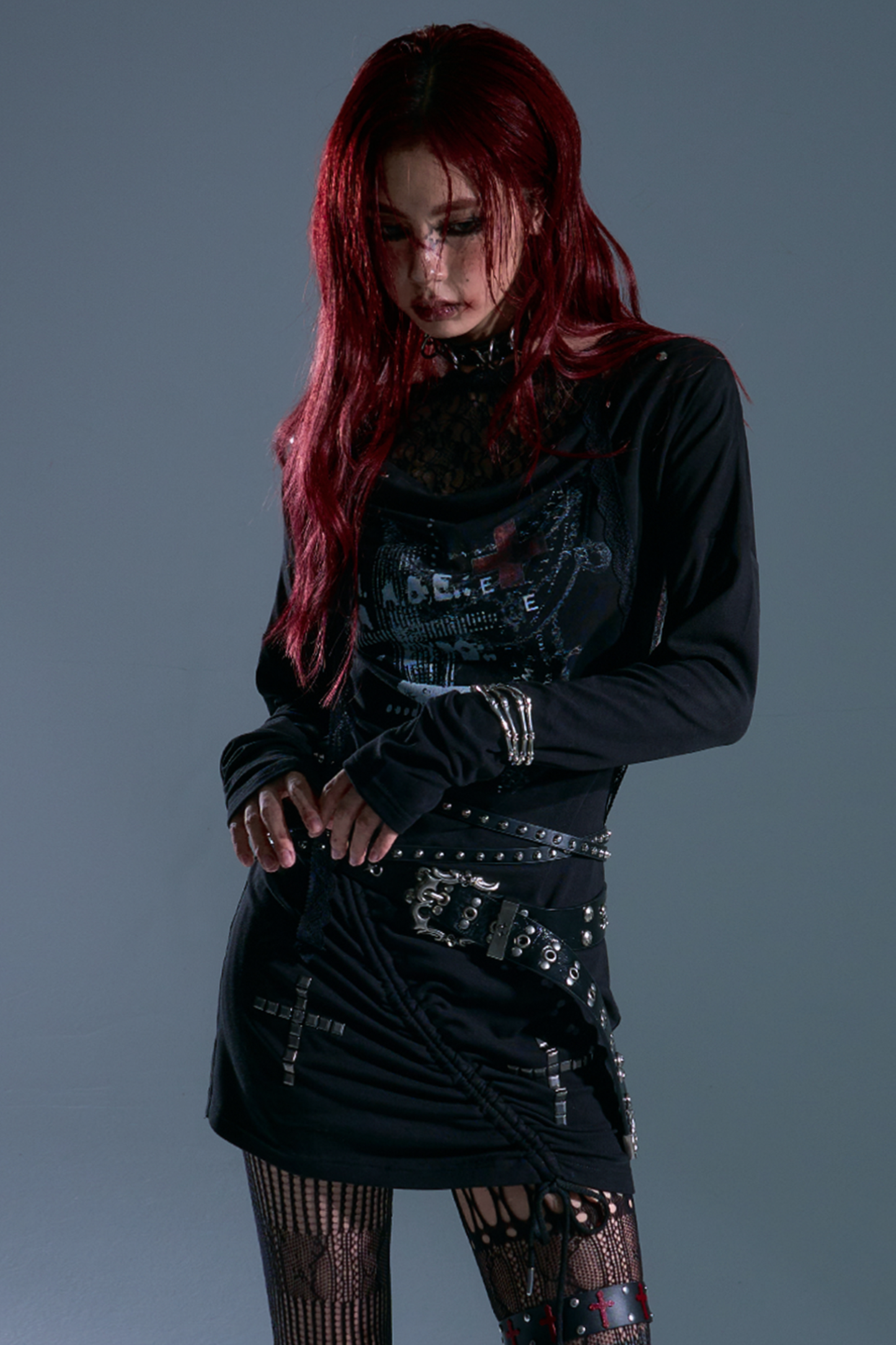Garden Punk Lace Hooded Dress