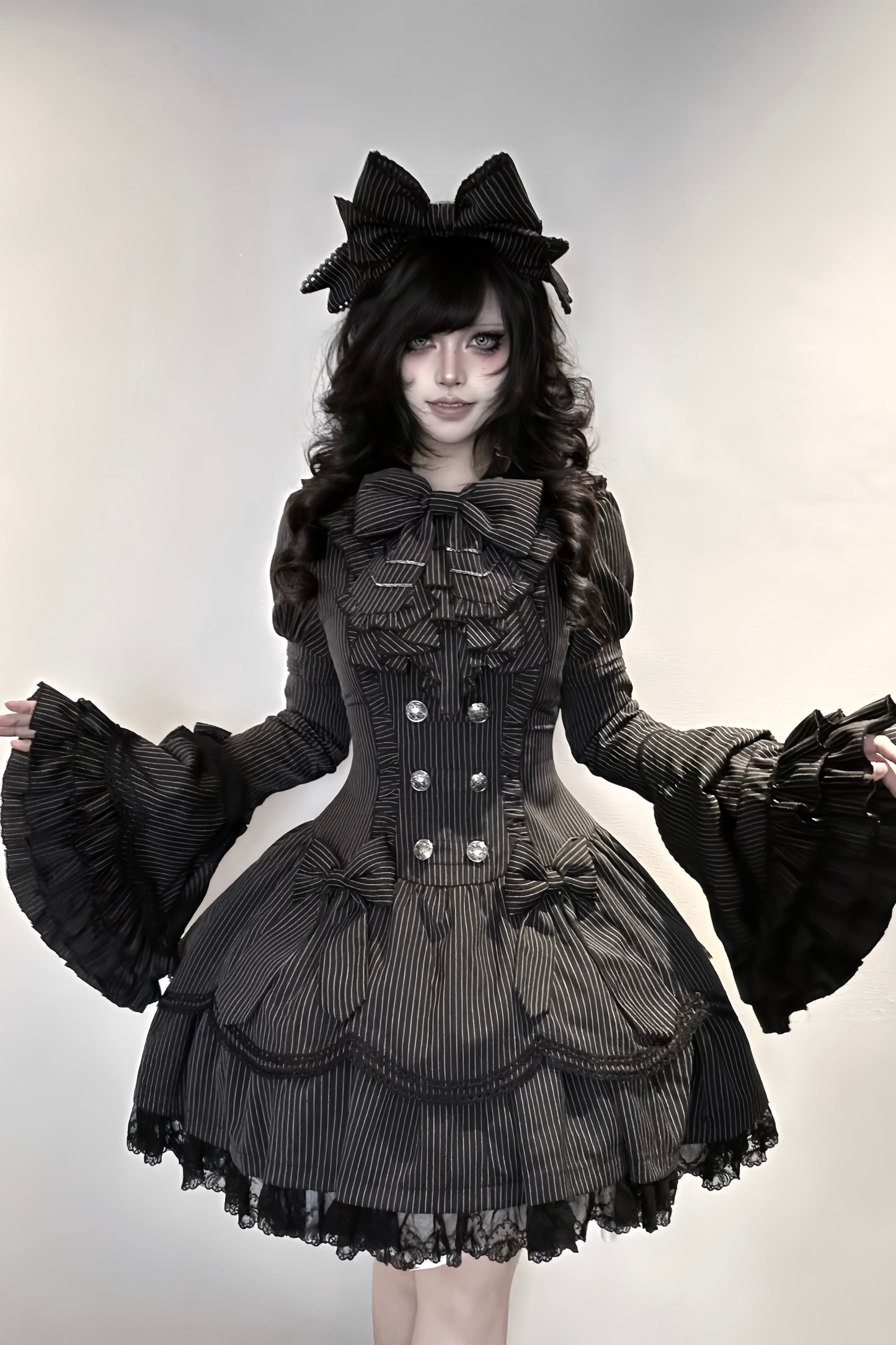 Dark Gothic Dress + Sleeves + Headband