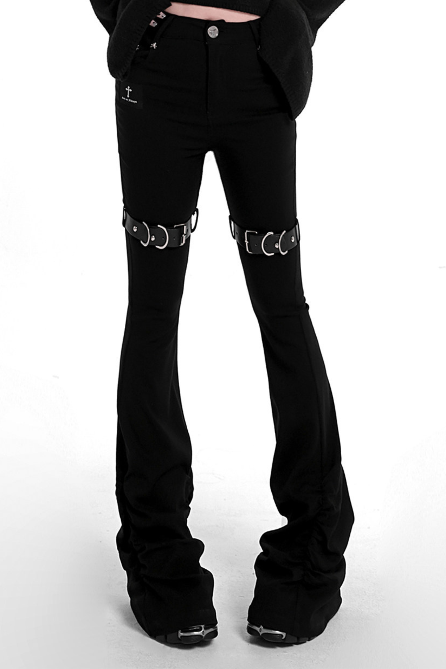 スカルスタッドスタックドパンツ