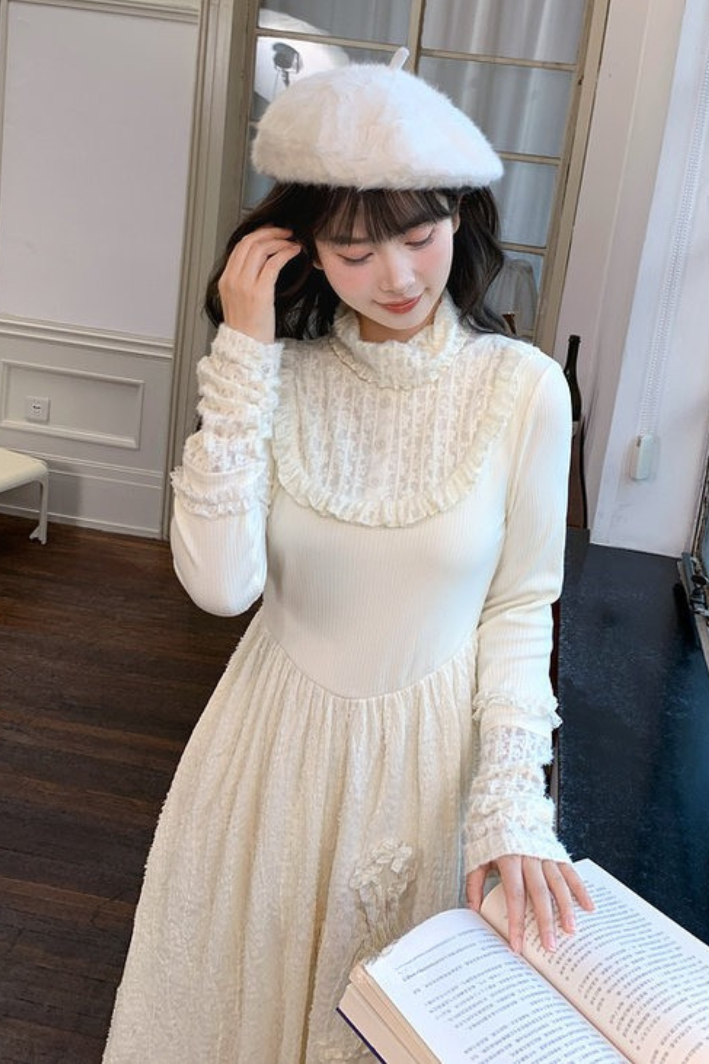 レースパッチワークエーラインドレス