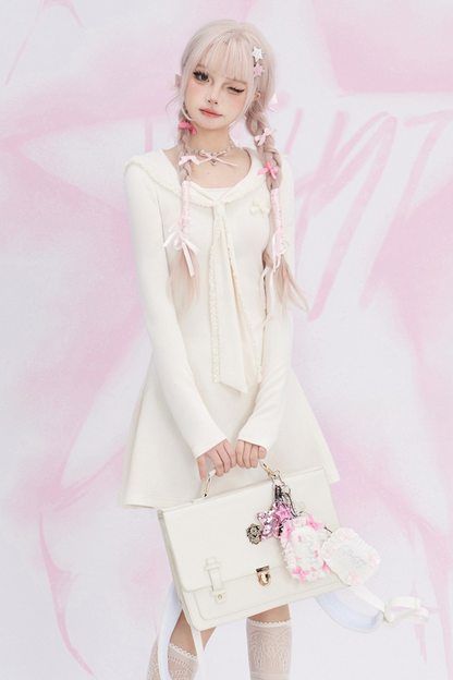 Sailor Collar Pure Knit Dress