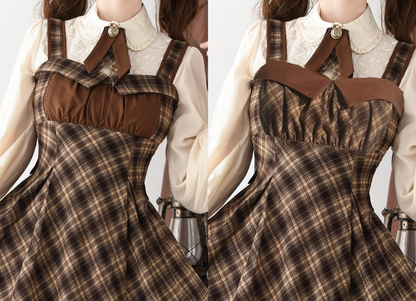 [Reservation Deadline February 3rd] Vintage Detective Series Lapel Cape + Flap Collar Jumper Skirt + Ribbon Brooch