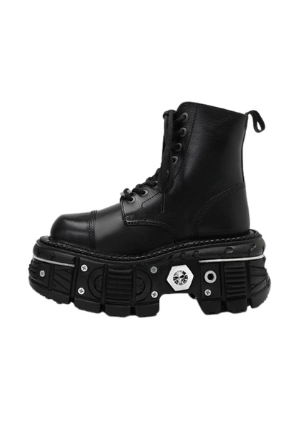 Botines cortos de diseño metálico