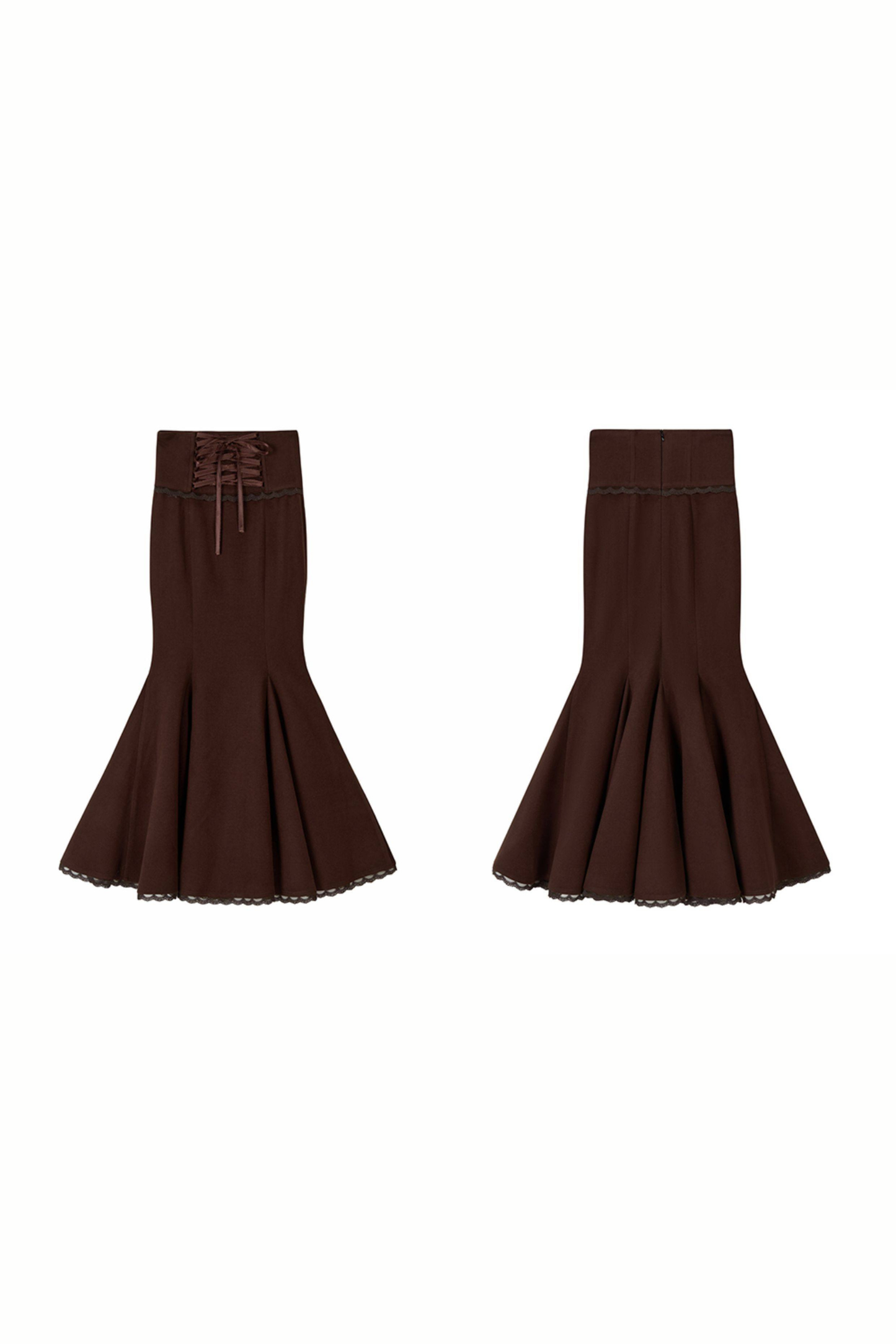 Elegant off-the-shoulder knit + mermaid skirt