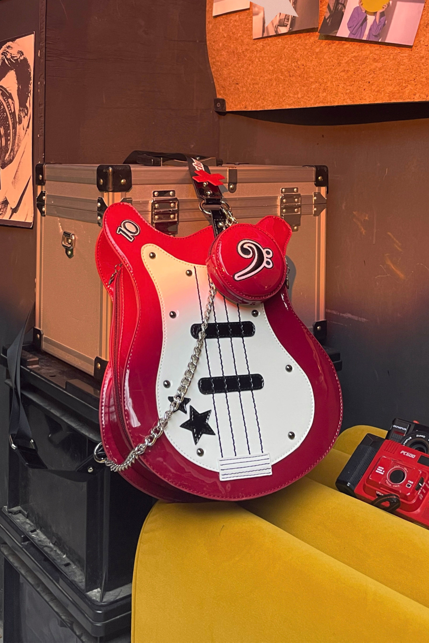 Dark Pop Color Blocking Crossbody Bag