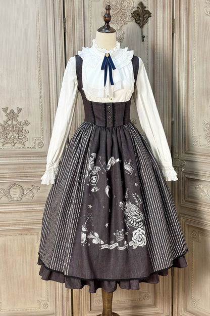魔法学園レトロエレガントロリータジャンパースカート