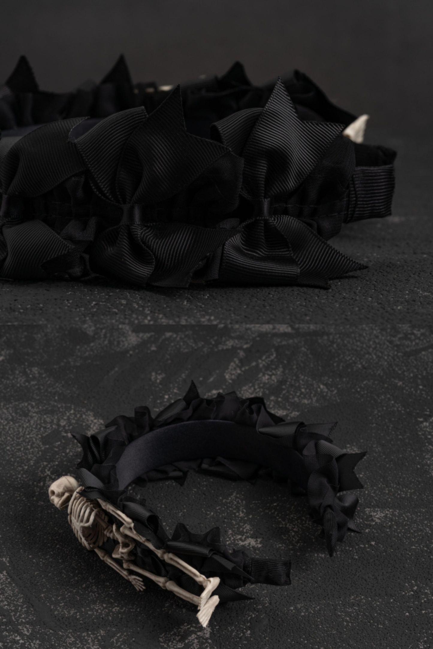 スカルリボンヘアーアクセサリー